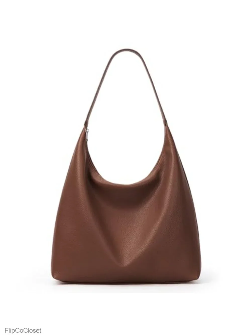 Vegan Faux Leather Slouchy Hobo Tote Bag, Large Capacity, Zipper Closure